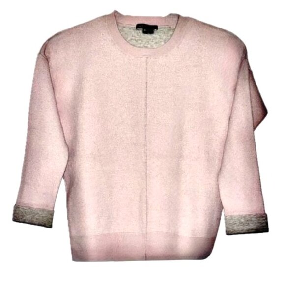 Vince Sweaters - SOLD -Vince Double Faced Sweater Pale Pink w Gray  Women XS